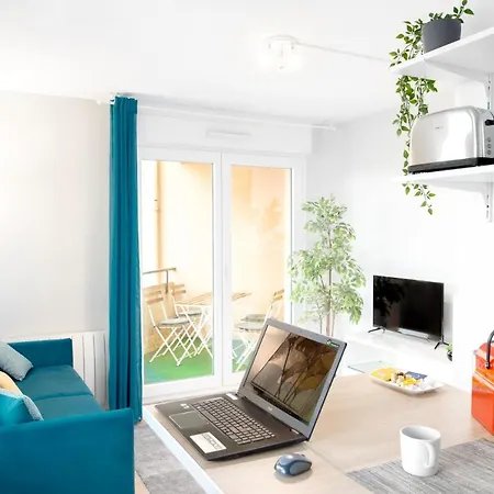 Apartment Blue Note - Terrasse - Parking - Airbus - Hop Purpan - Toulousecozyflat *